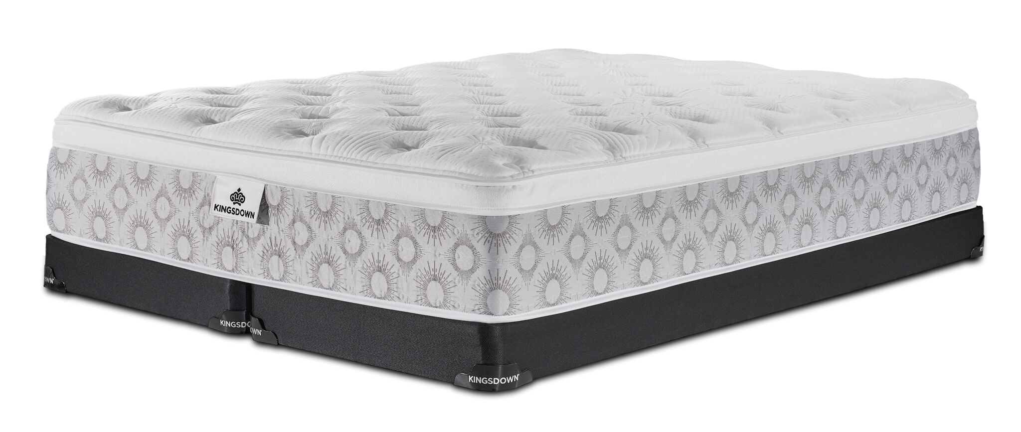 Kingsdown Paxton Medium Euro Top King Mattress and Split Low Profile Boxspring Set