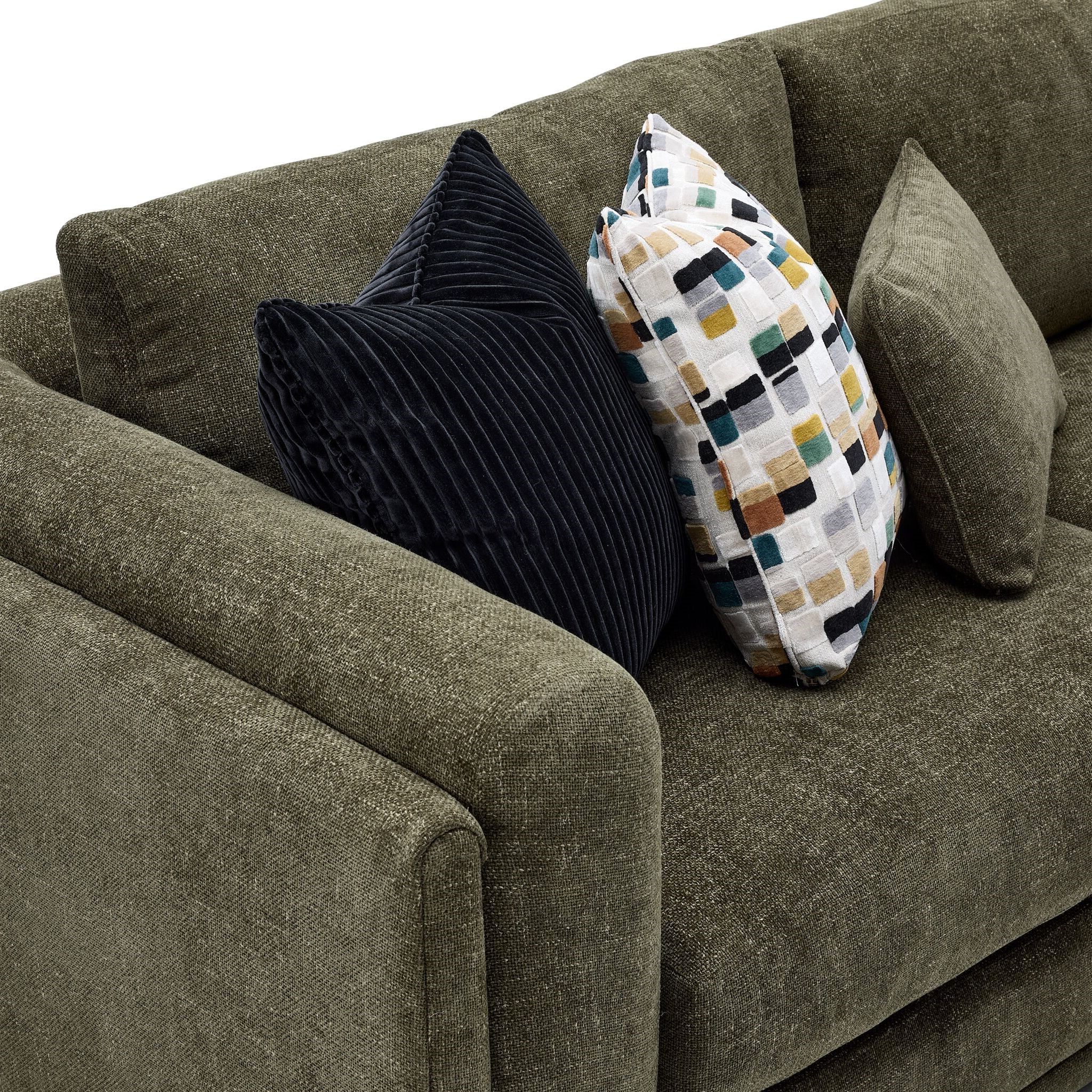 Fresh Perspective - Perspective 2-Piece Sectional with Right-Facing Chaise - Olive