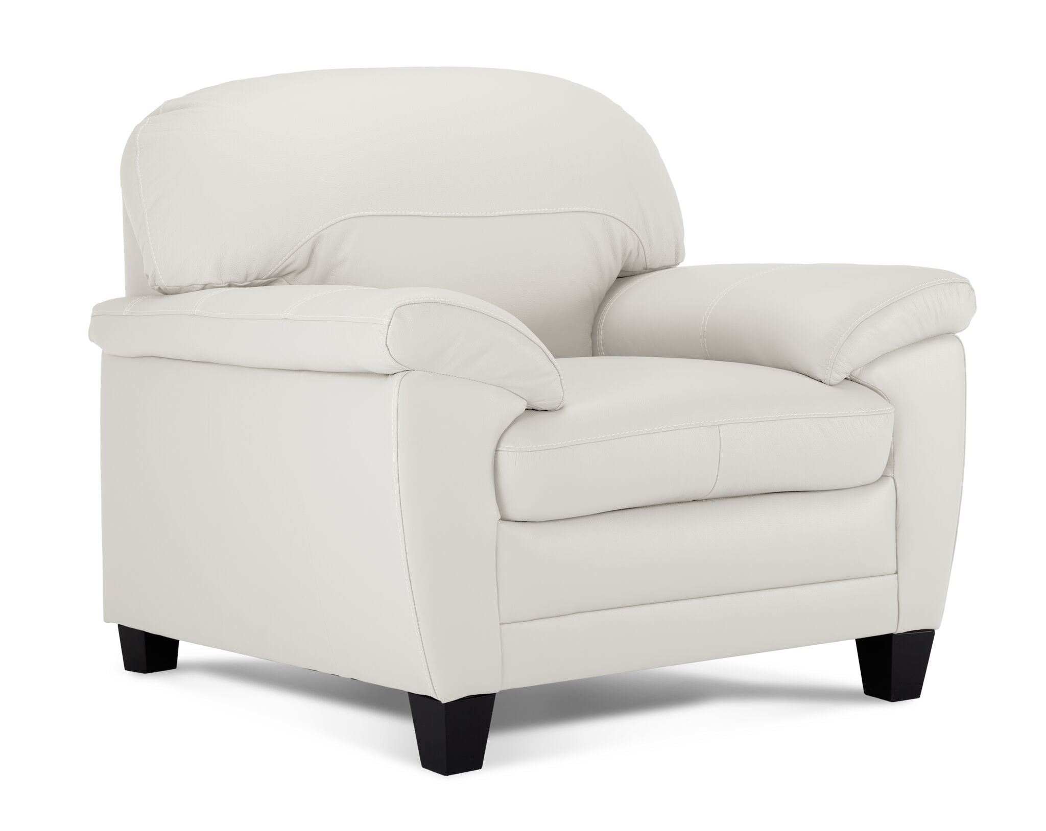 Raphael Leather Sofa, Loveseat and Chair Set - Silver Grey