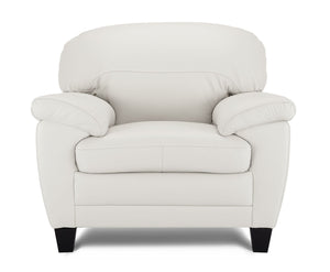 Raphael Fauteuil en cuir – gris argent