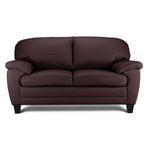 Raphael Leather Loveseat - Mocha