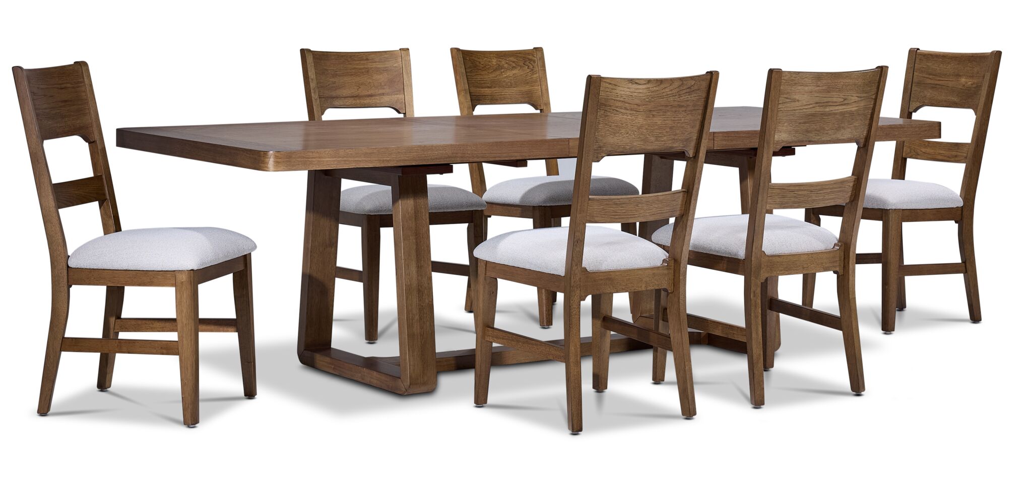 Raylan 7-Piece Extendable Dining Set - Brown