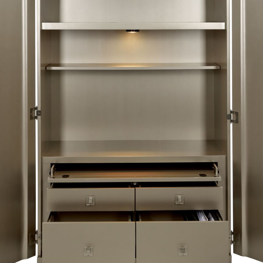 Reece Armoire - Silver Grey