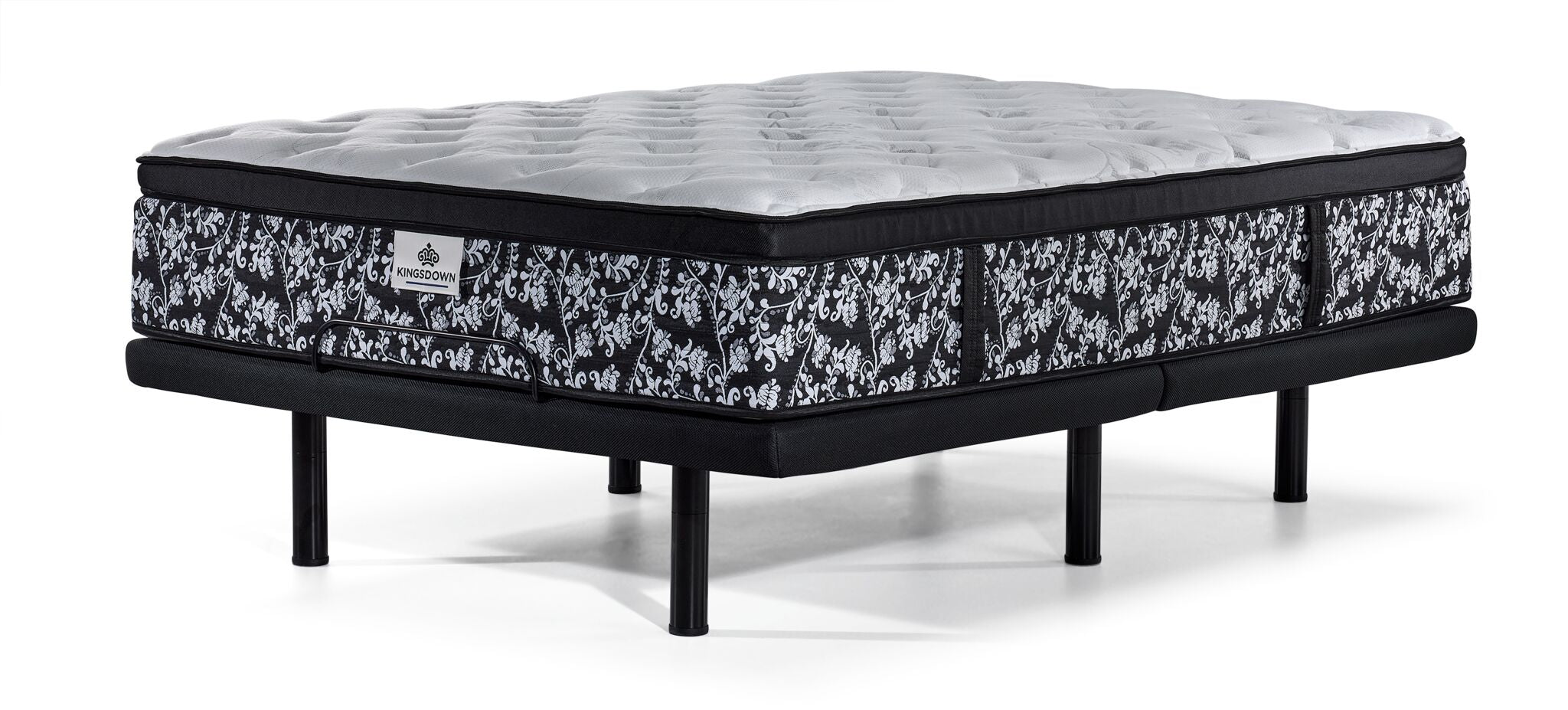 Kingsdown Regalia Full Euro Top Firm Mattress and L2 Motion Pro Adjustable Base