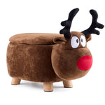 Reindeer Storage Ottoman - Brown