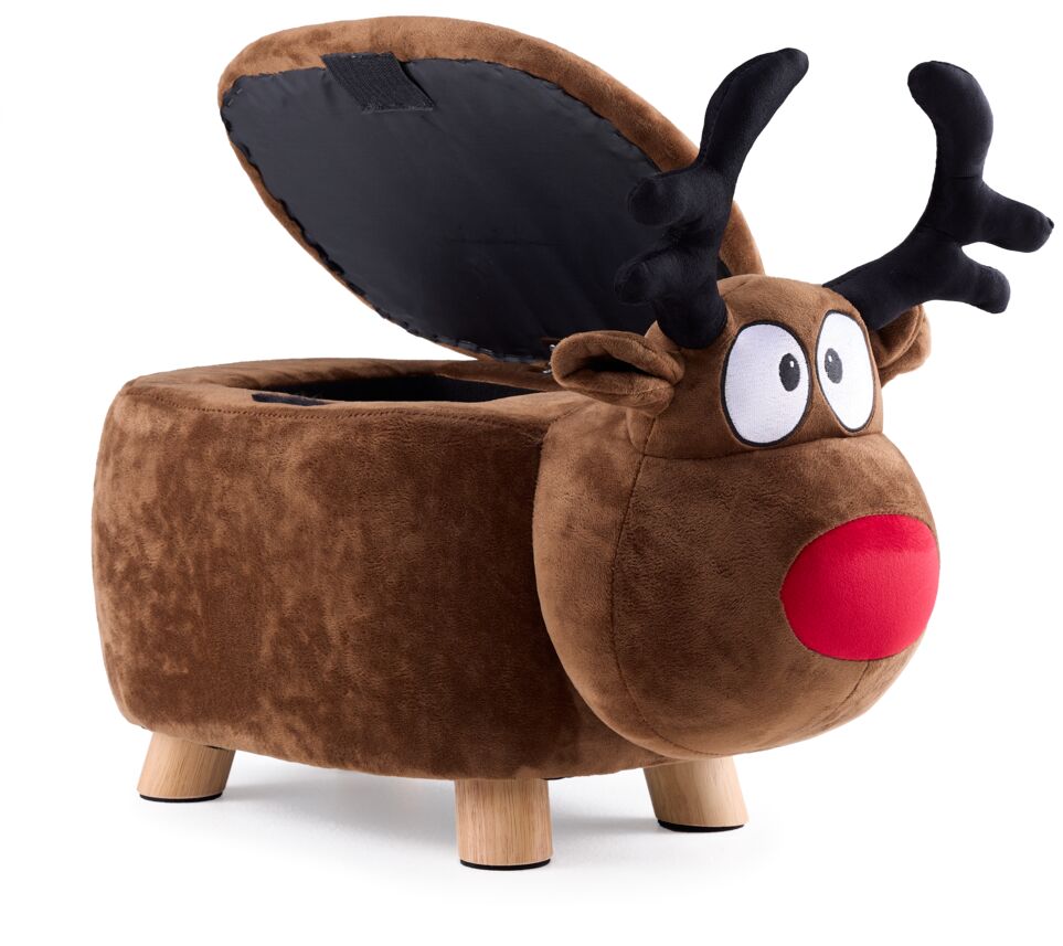 Reindeer Storage Ottoman - Brown