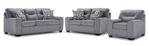 Mackay Ens. Sofa, causeuse et fauteuil - gris