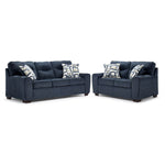 Renzo Sofa and Loveseat Set - Skylight