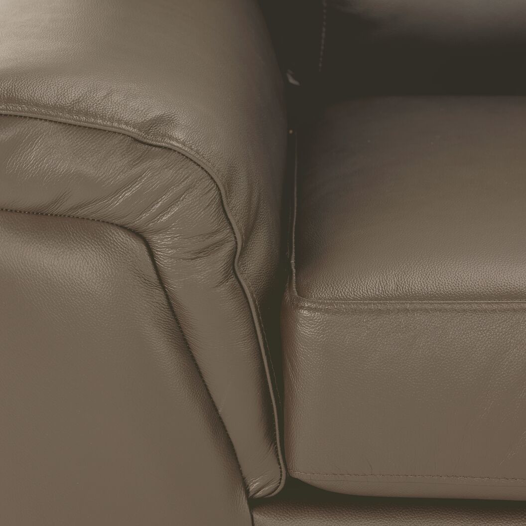 Reynolds Leather Loveseat - Grey