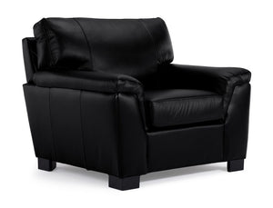 Reynolds Fauteuil en cuir – noir