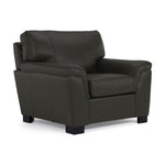 Reynolds Leather Chair - Dark Grey