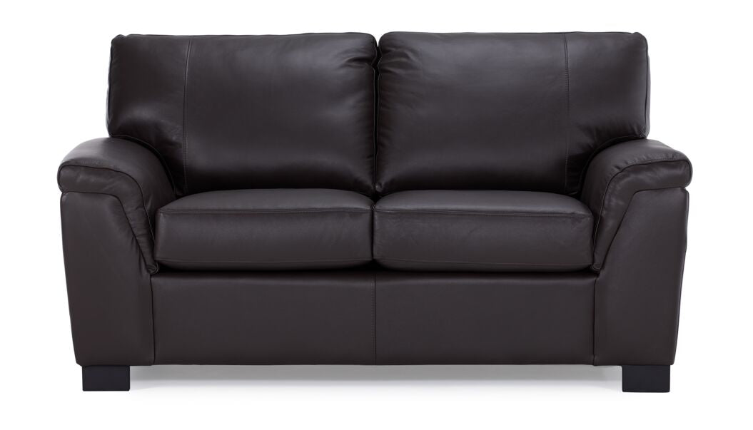 Reynolds Leather Loveseat - Coffee