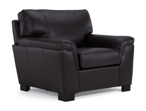 Reynolds Fauteuil en cuir – café