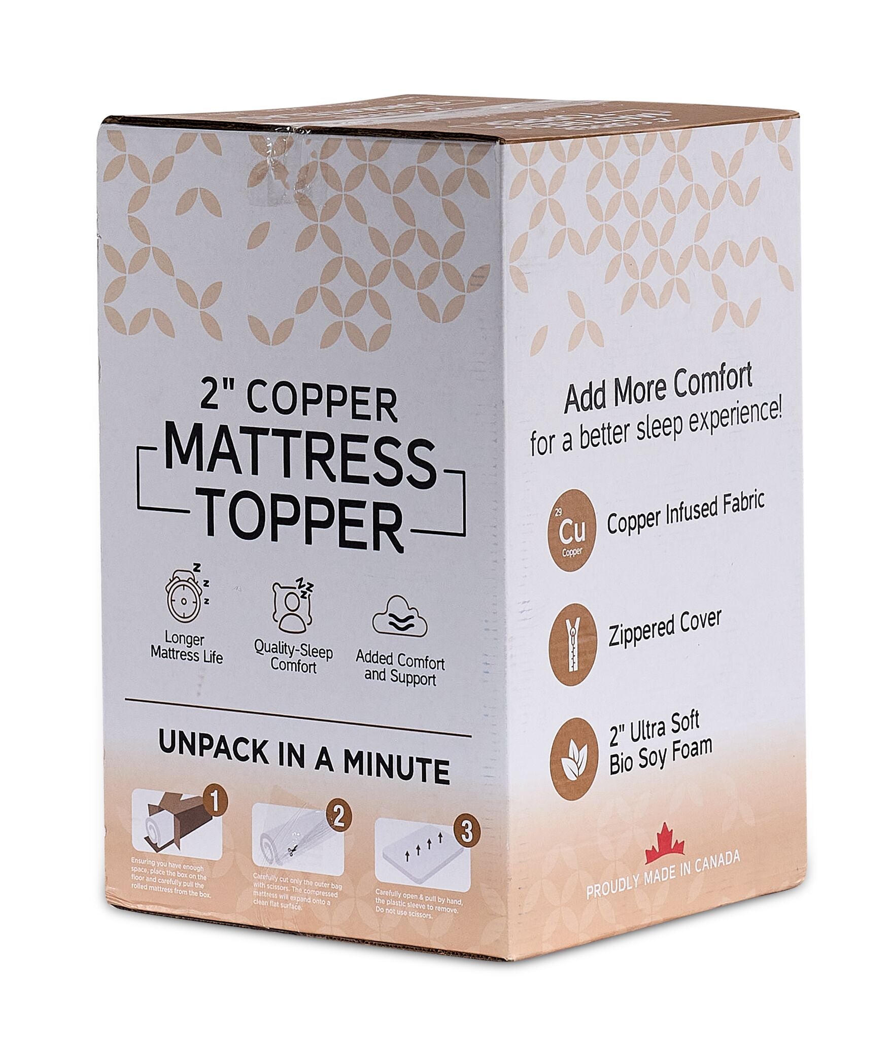 So Sleepy 2" Copper Queen Mattress Topper