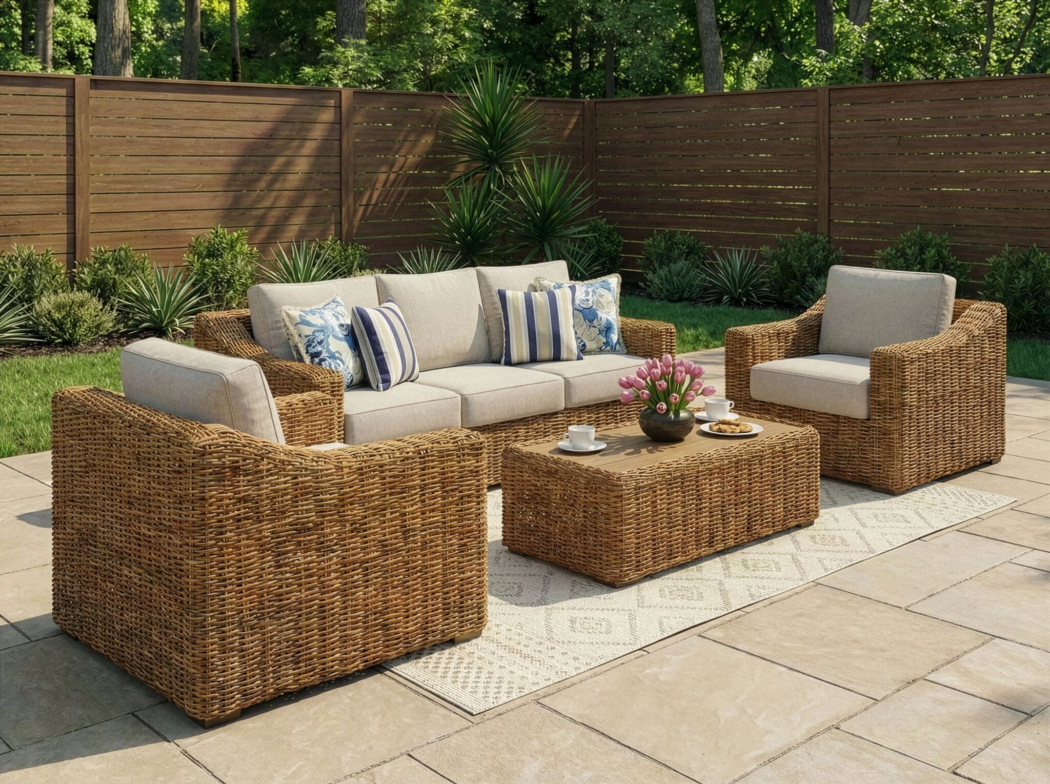 Salina Outdoor Sofa - Brown