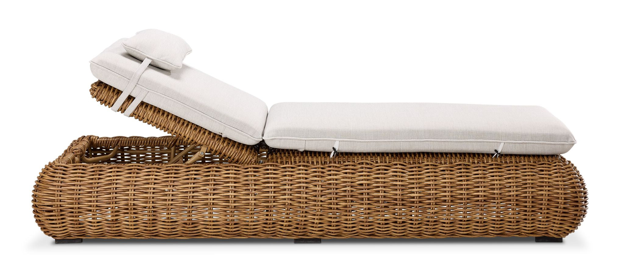 Salina Outdoor Lounger - Brown