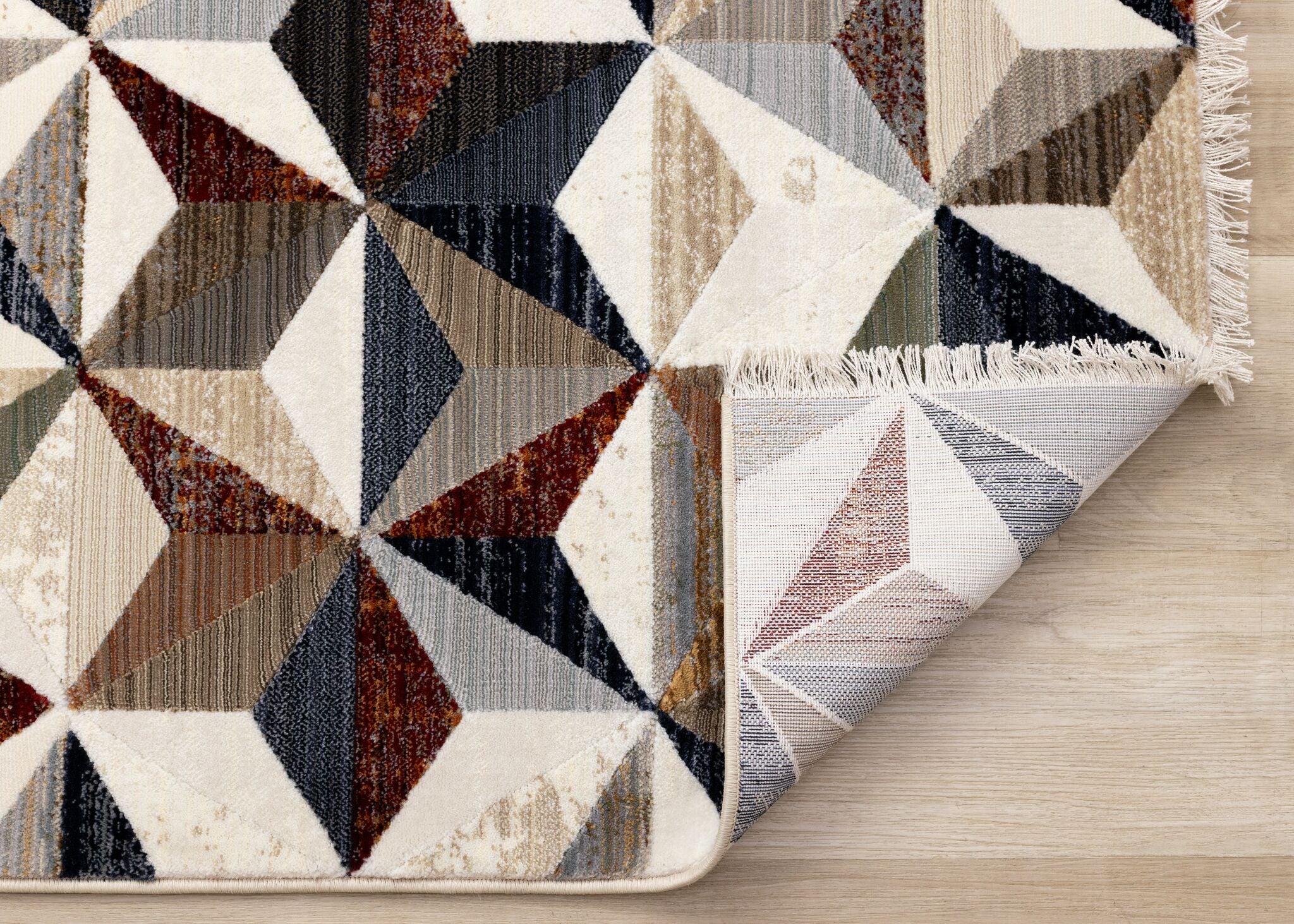 Sierra Prism 5'3" x 7'10" Geometric Star Area Rug - Cream