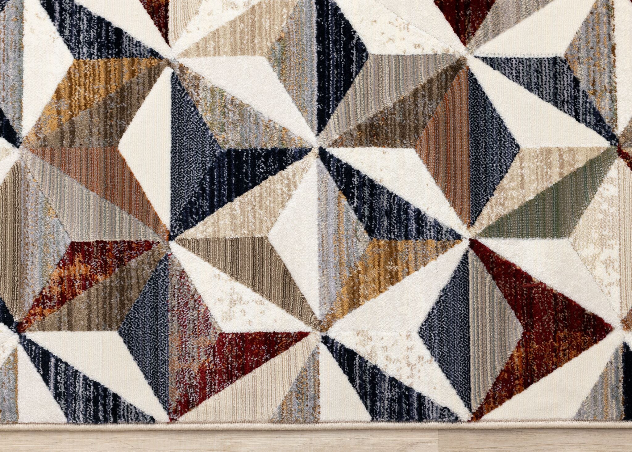 Sierra Prism 5'3" x 7'10" Geometric Star Area Rug - Cream