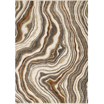 Desert Wave 5'3" x 7'10" Curvy Waves Area Rug - Beige