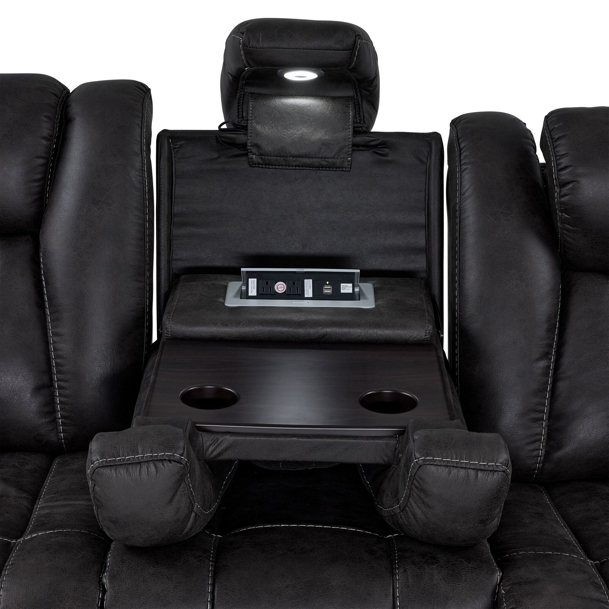 San Antonio Dual Power Reclining Sofa - Grey