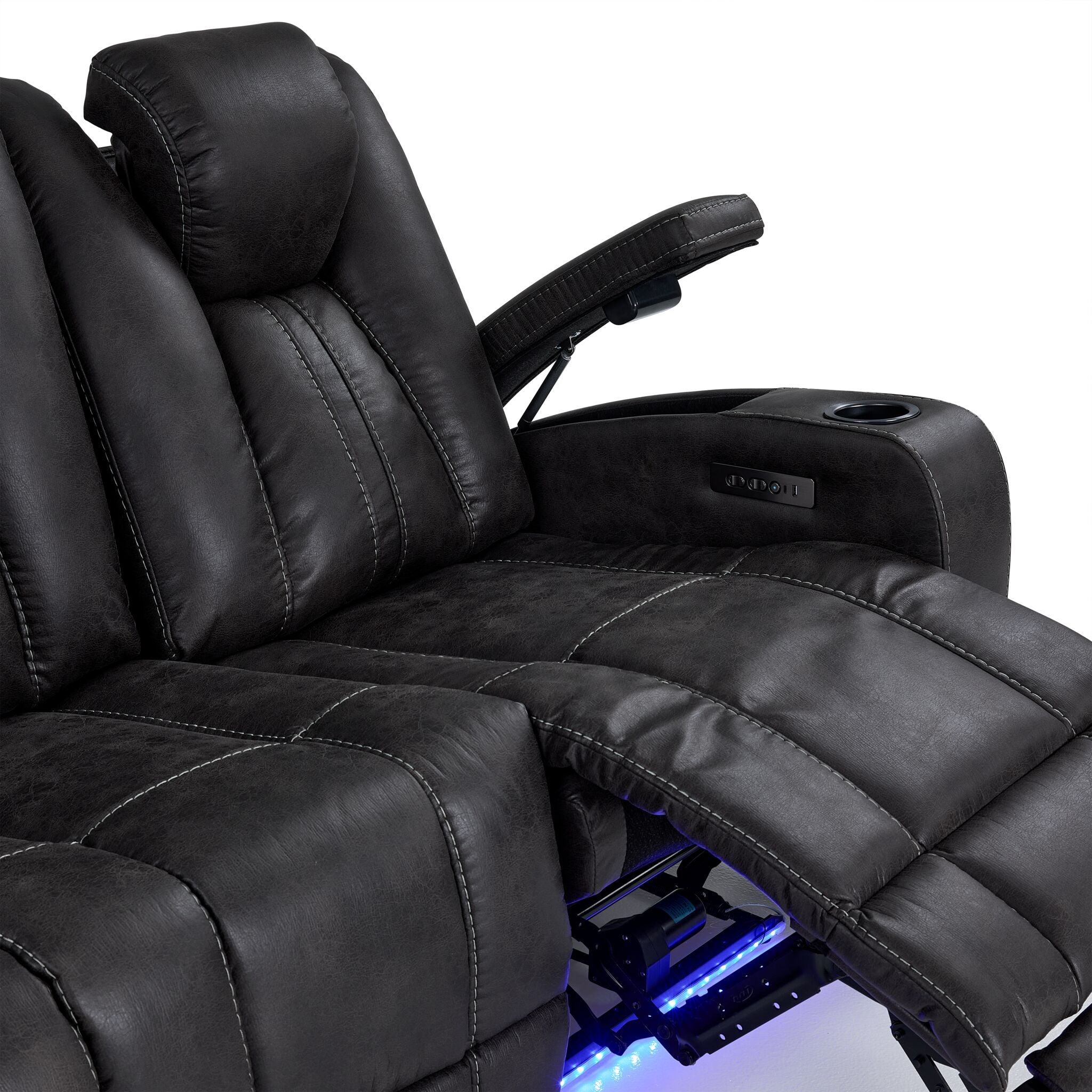 San Antonio Dual Power Reclining Sofa - Grey
