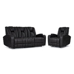 San Antonio Dual Power Reclining Sofa and Chair Set - Grey