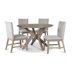 Sassari 5-Piece Dining Set - Taupe, Beige