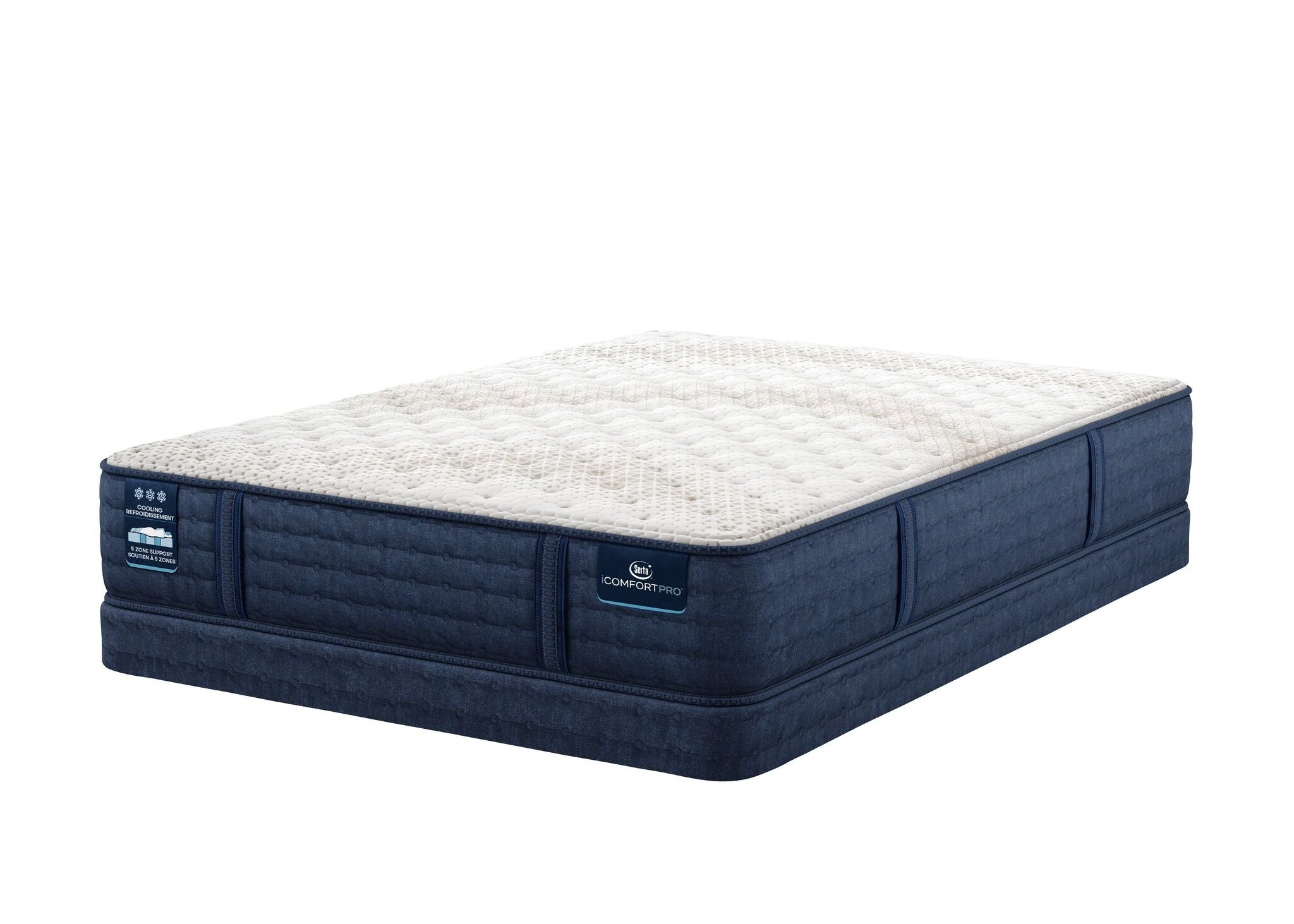 Serta iComfort PRO Scotland Firm Queen Mattress and Low Profile Boxspring Set