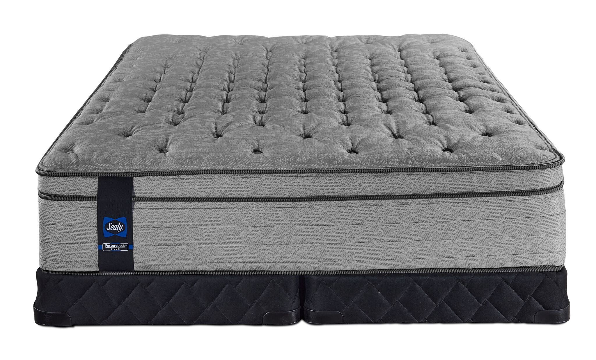 Sealy Posturepedic® Plus Sterling Artemis Euro Top Luxury Firm Queen Mattress and Low Profile Split Boxspring Set