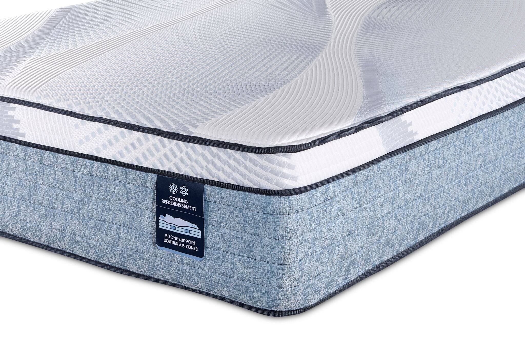 Serta iComfort® AIR 2 Luxury Firm Euro Top 13" Queen Mattress and Low Profile Split Boxspring Set