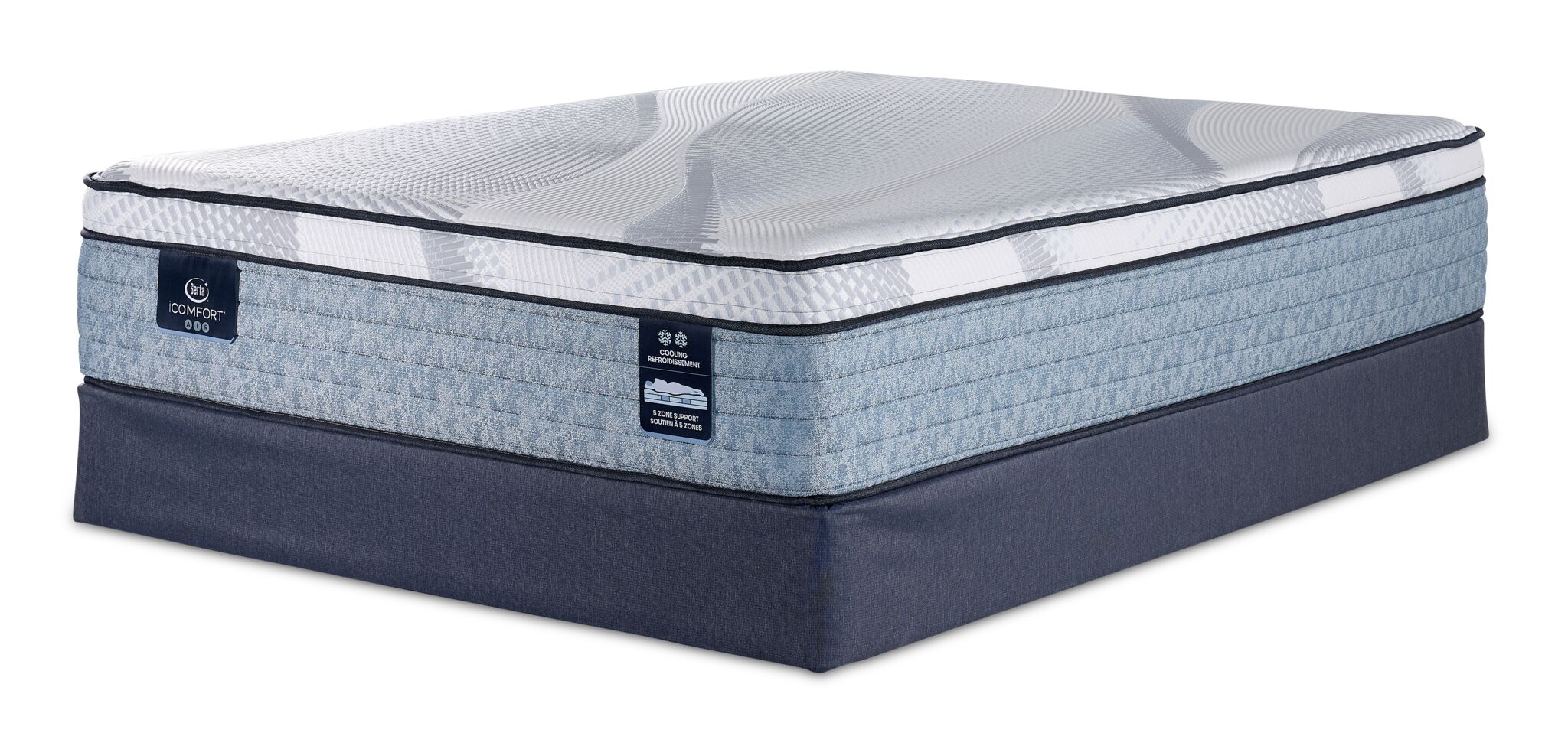 Serta iComfort® AIR 4 Plush Euro Top 14" Full Mattress and Boxspring Set