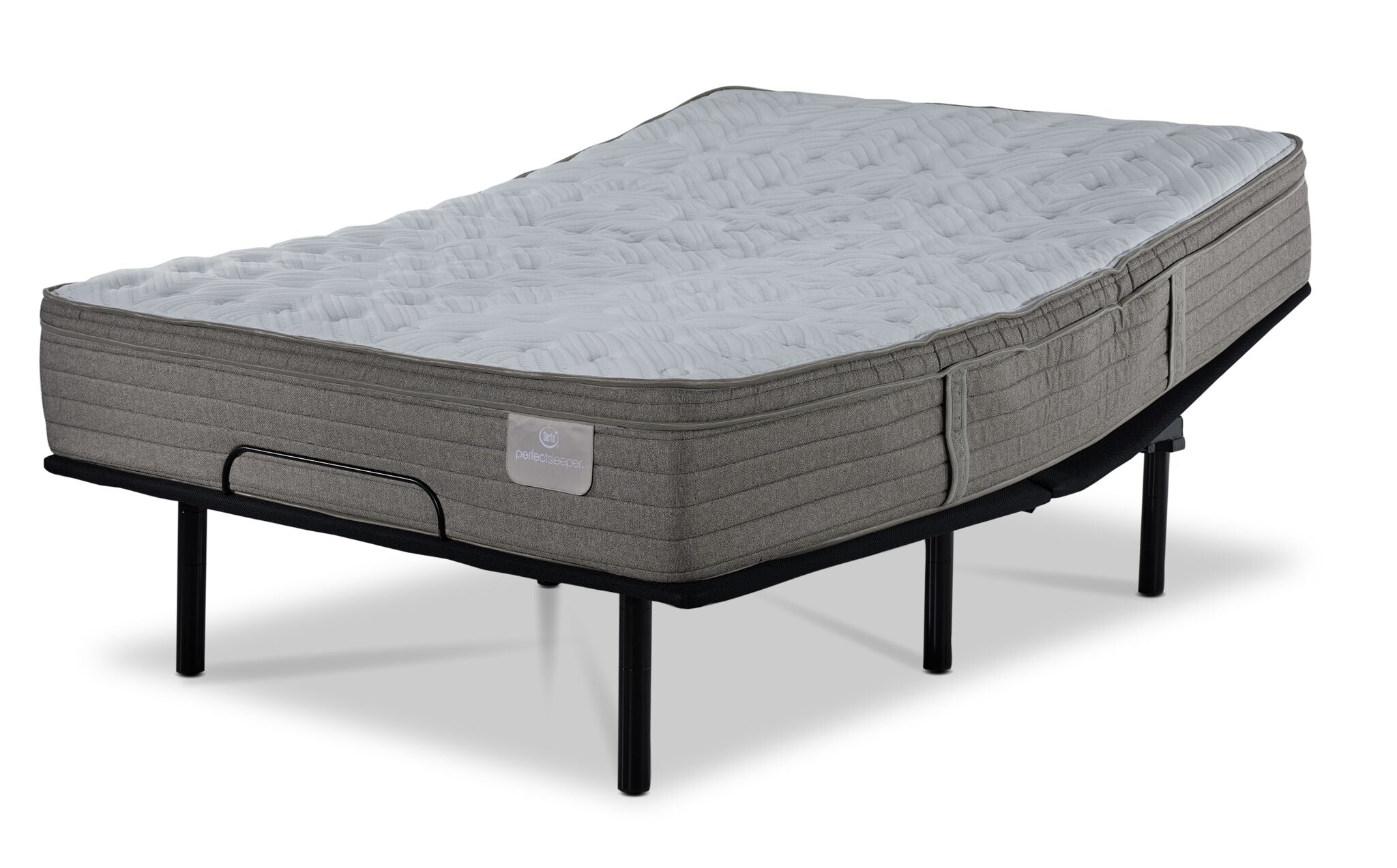 Serta® Perfect Sleeper Pacific Medium Eurotop Twin XL Mattress and L2 Pro Motion Adjustable Base