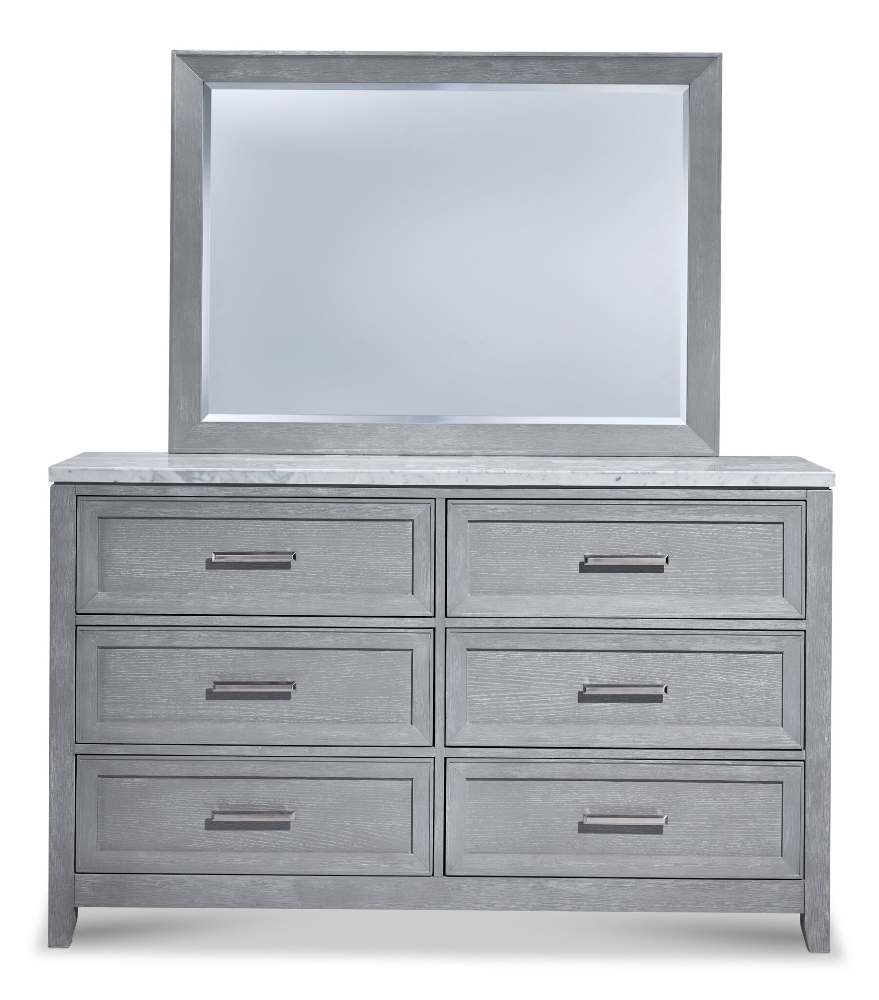Silverstone 6-Drawer Dresser - Mist Grey