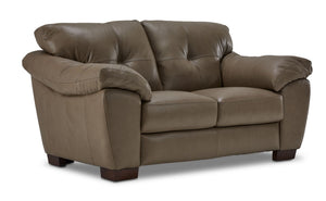 Sloan II Causeuse en cuir – chocolat