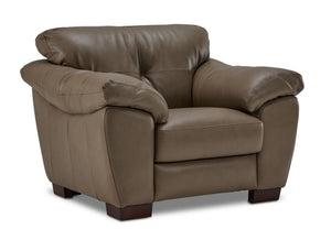 Sloan II Fauteuil en cuir – chocolat