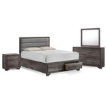 Sophie 6-Piece Queen Storage Bedroom Package - Weathered Grey