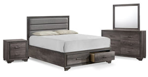 Sophie Chambre à coucher avec rangement 6 mcx grand – gris altéré 