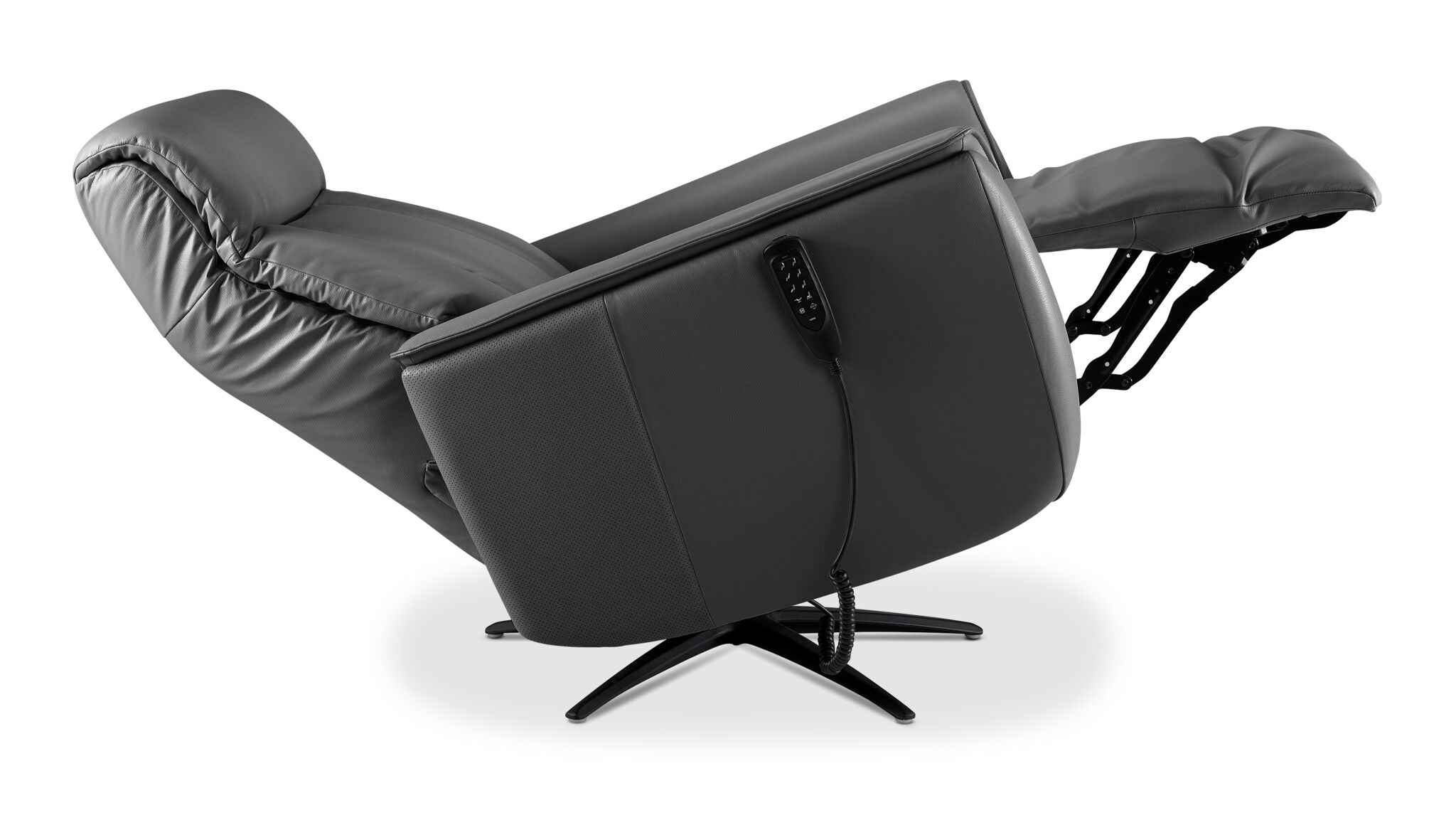 In Harmony - Sorrento Leather Dual Power Recliner - Grey