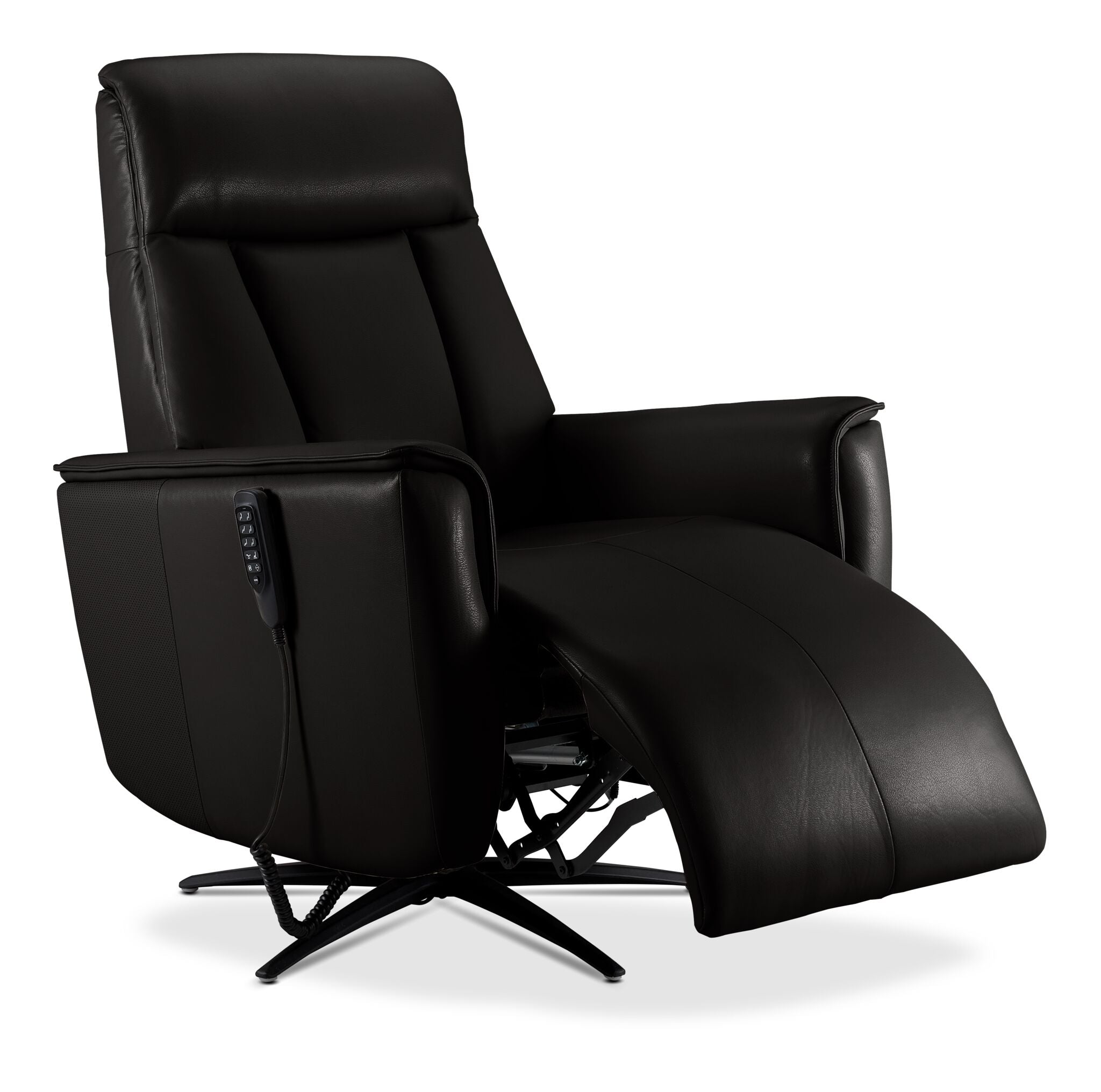 In Harmony - Sorrento Leather Dual Power Recliner - Black