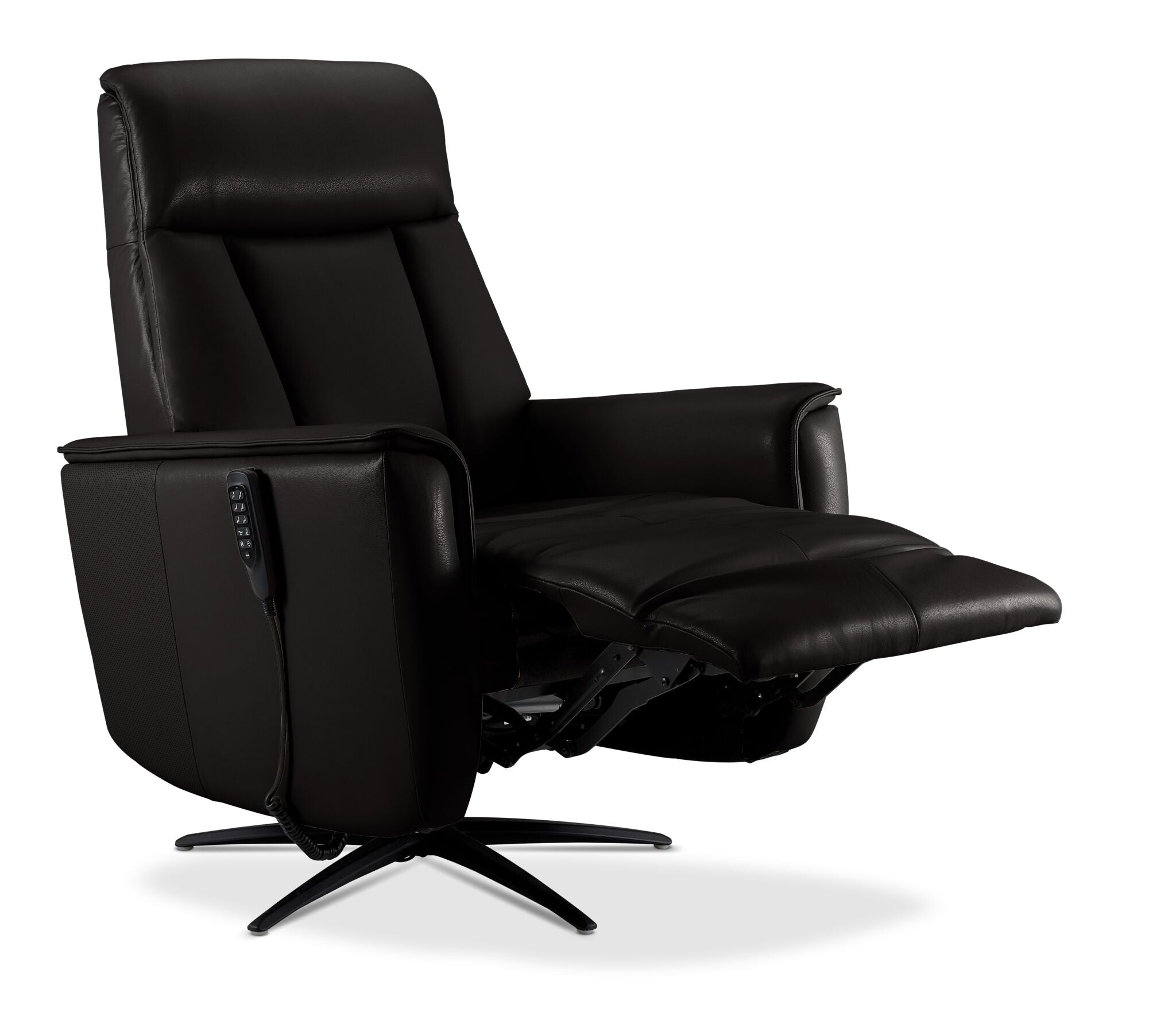 In Harmony - Sorrento Leather Dual Power Recliner - Black