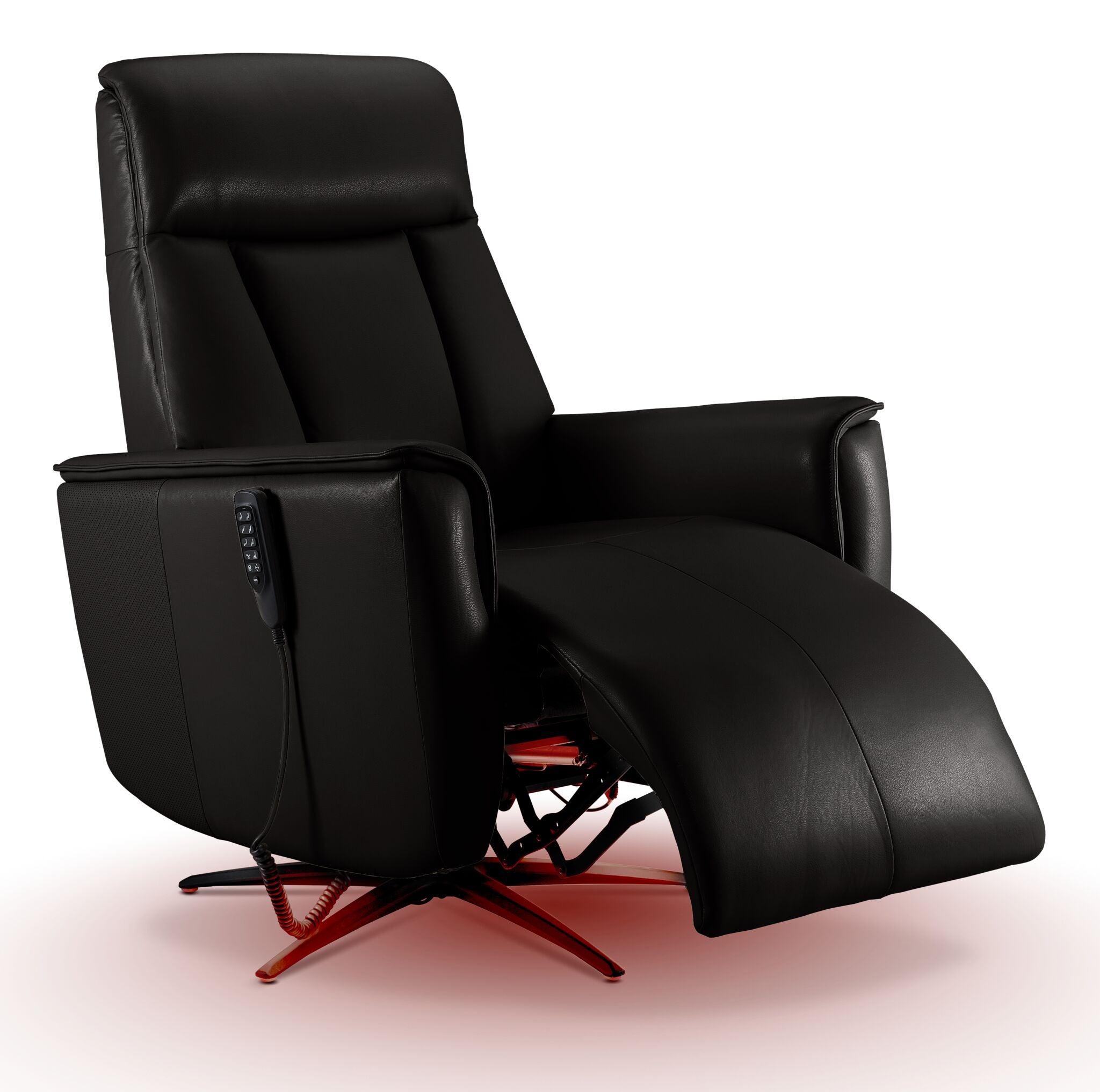 In Harmony - Sorrento Leather Dual Power Recliner - Black
