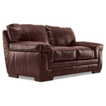 Stampede Leather Loveseat - Hazelnut