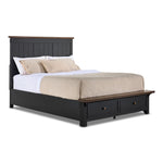 Stormy Ridge 3 - Piece King Storage Bed - Slate Black, Chicory