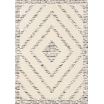Talia 5'3" x 7'7" Striped Diamond Design Area Rug - Cream, Black