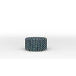 Tami Round Accent Ottoman - Legacy Blue