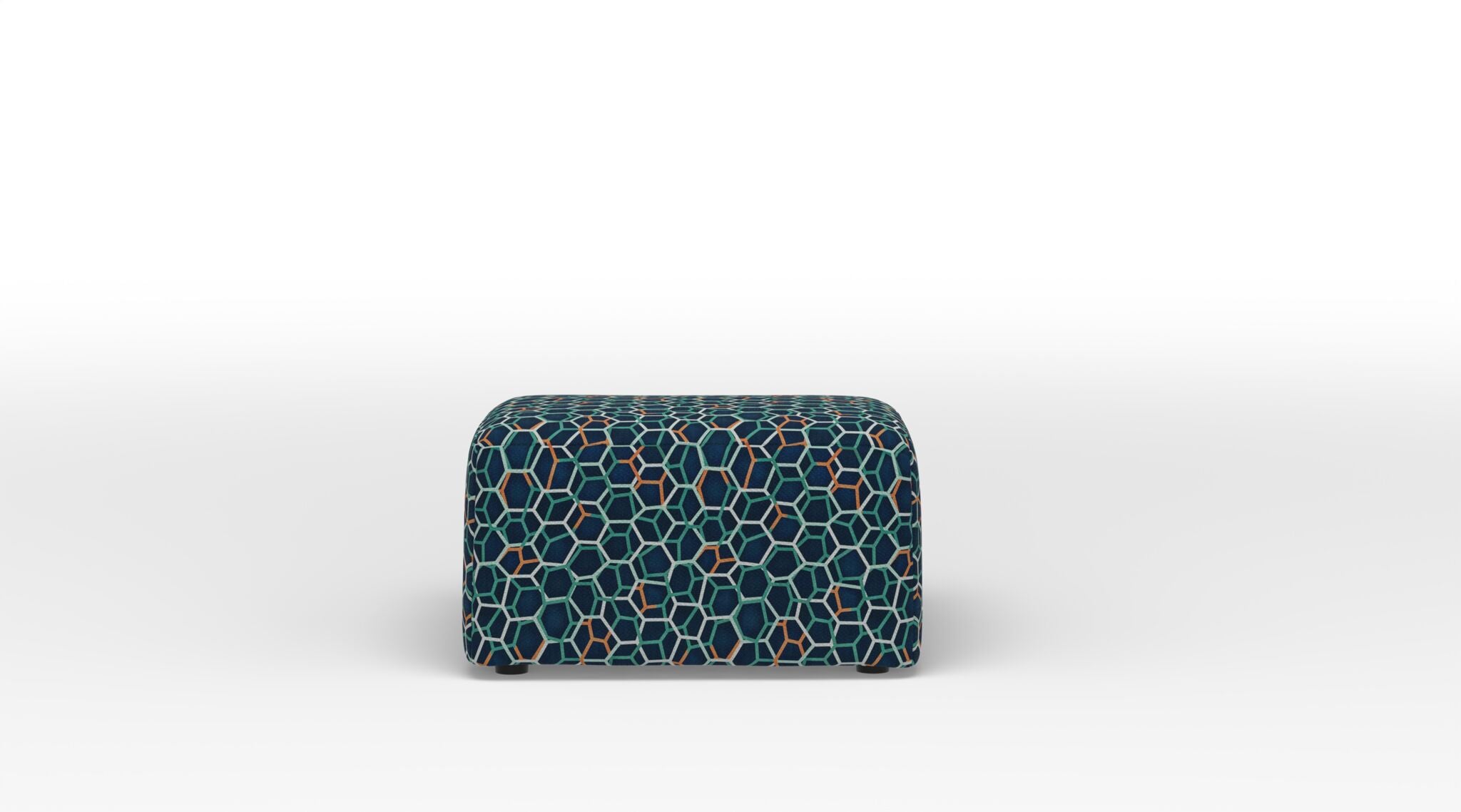 Tami Square Accent Ottoman - Legacy Blue