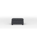Caleb Rectangular Accent Ottoman - Boxes Dark Blue