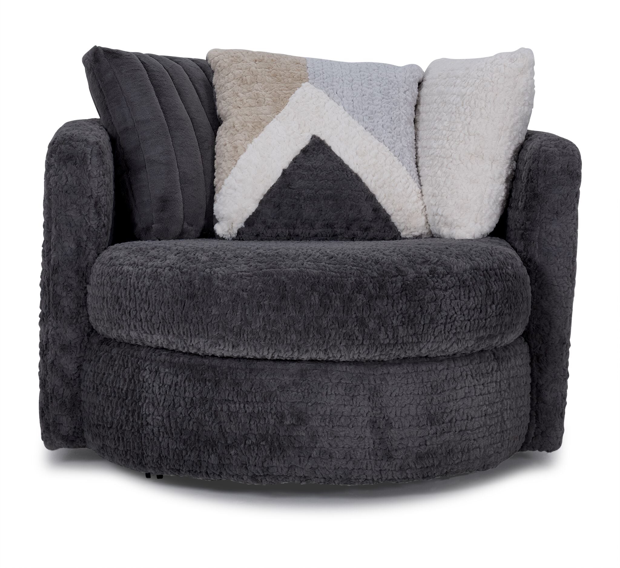 Teddy Swivel Chair-Grey
