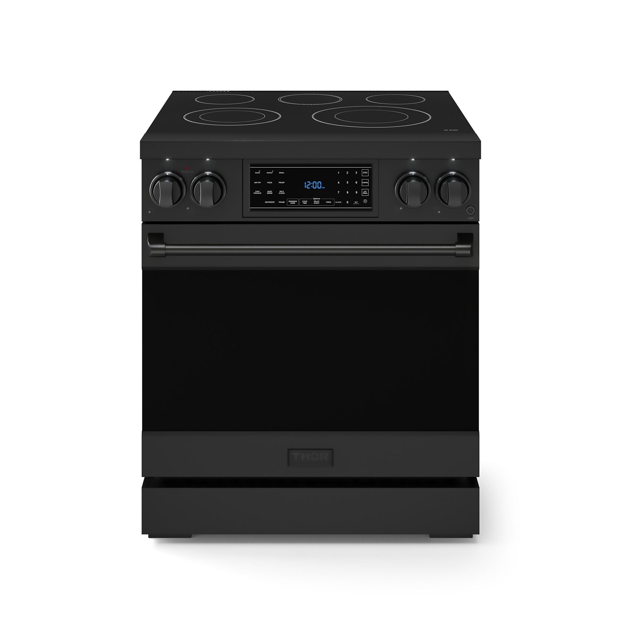 Thor Kitchen Black Stainless Steel Freestanding Professional Electric Range|Gordon Ramsay Series (4.55 cu.ft.) - RSE30B