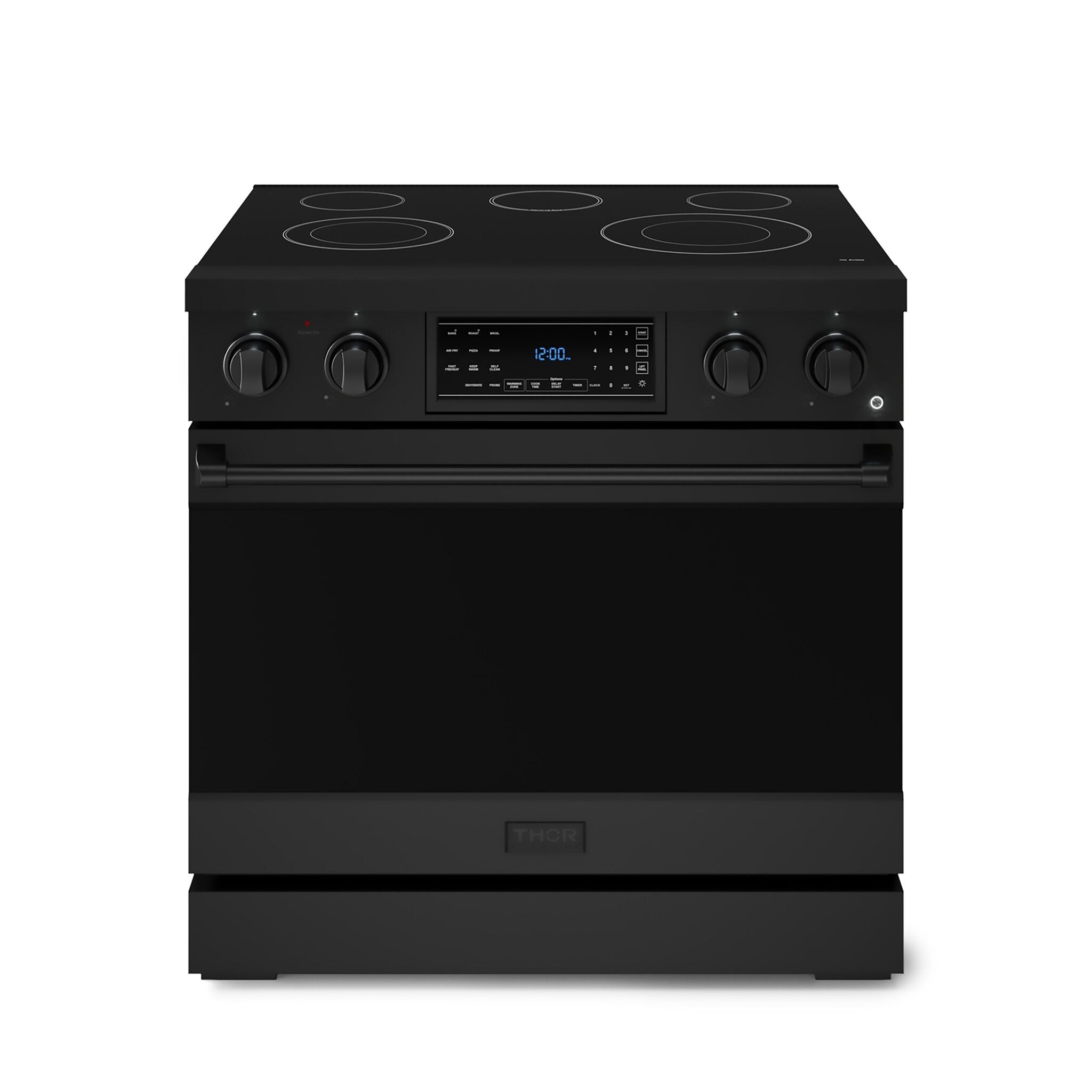 Thor Kitchen Black Stainless Steel Freestanding Professional Electric Range|Gordon Ramsay Series (6 cu.ft) - RSE36B